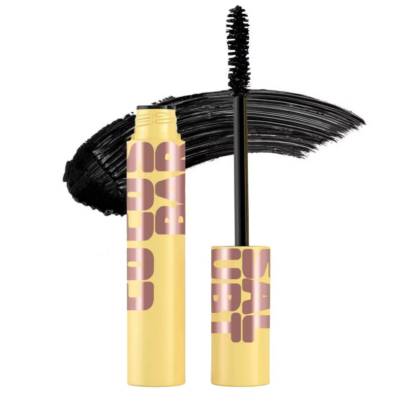 Black Waterproof Mascara Lengthening Curling Black Lash Eyelash Extension Beauty Makeup Long-Wearing Mascara Silk Fiber Mascara